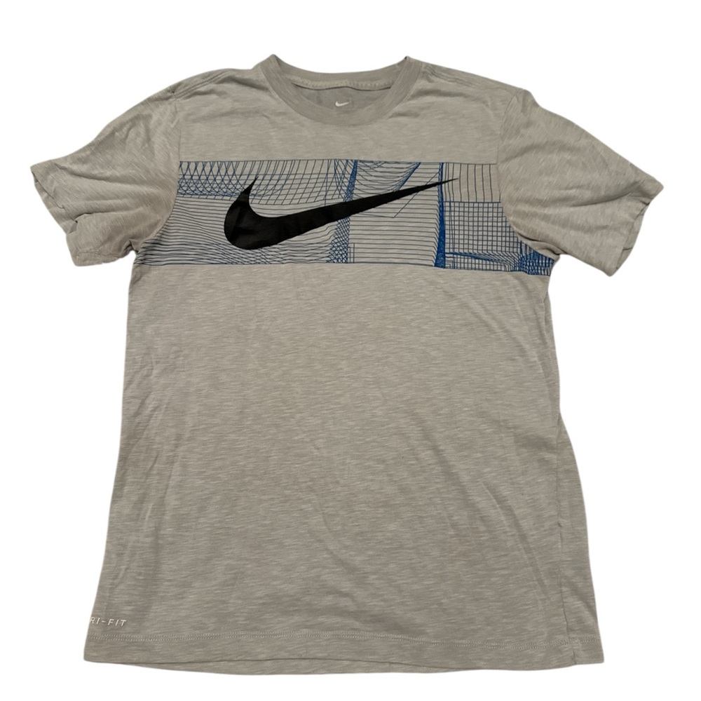 Nike Men's Heather Gray Tee with Black Swoosh